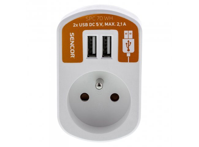 Adaptor priza Sencor SPC 70 WH