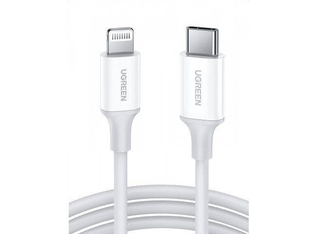 Kabell karikimi Ugreen USB-C to lightning, white