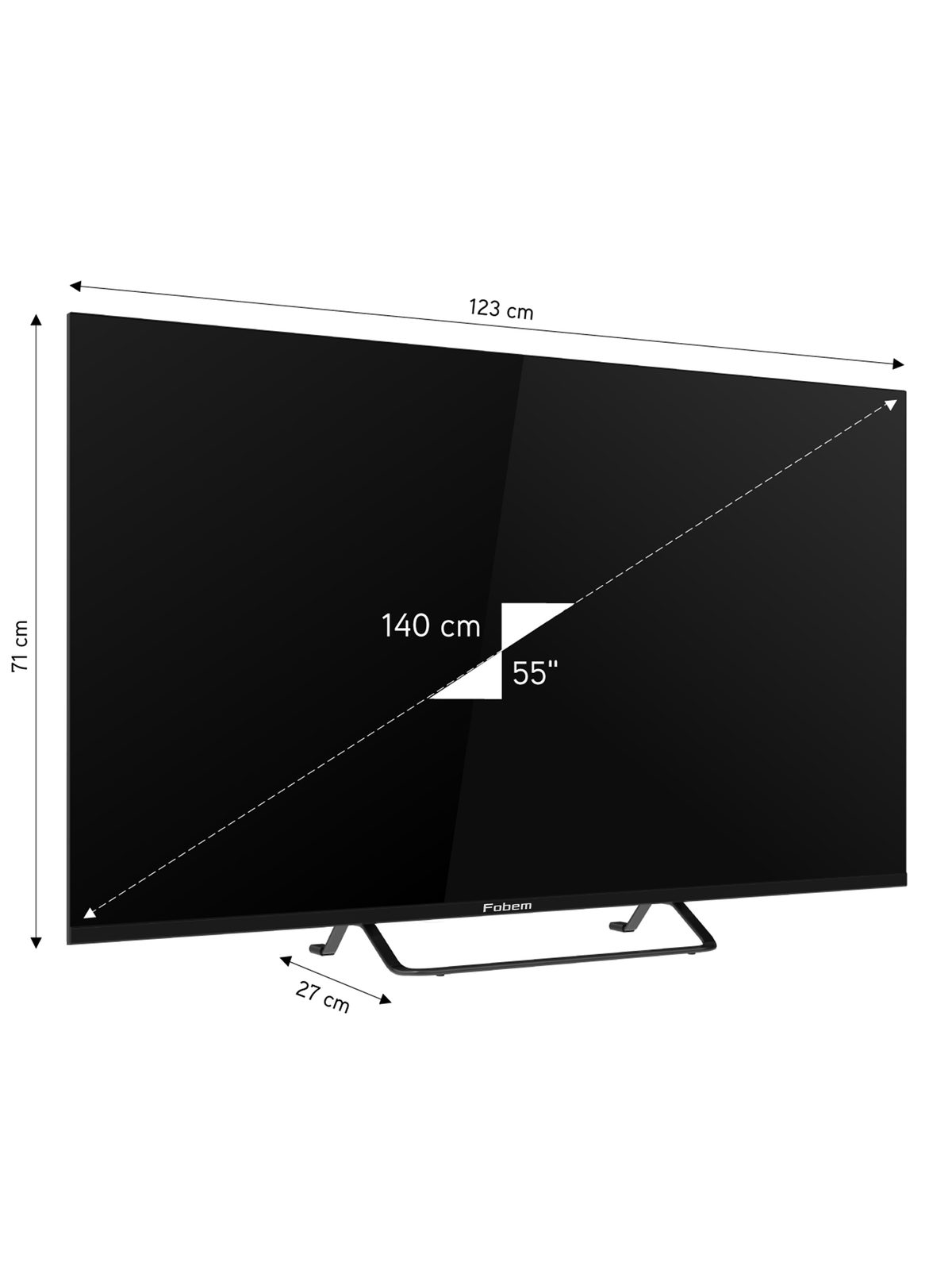 TV QLED FOBEM MT55EG8000QF